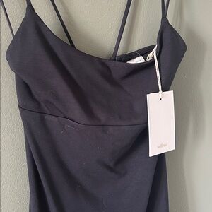 NWT Aritzia - Wilfred Black strappy midi Dress